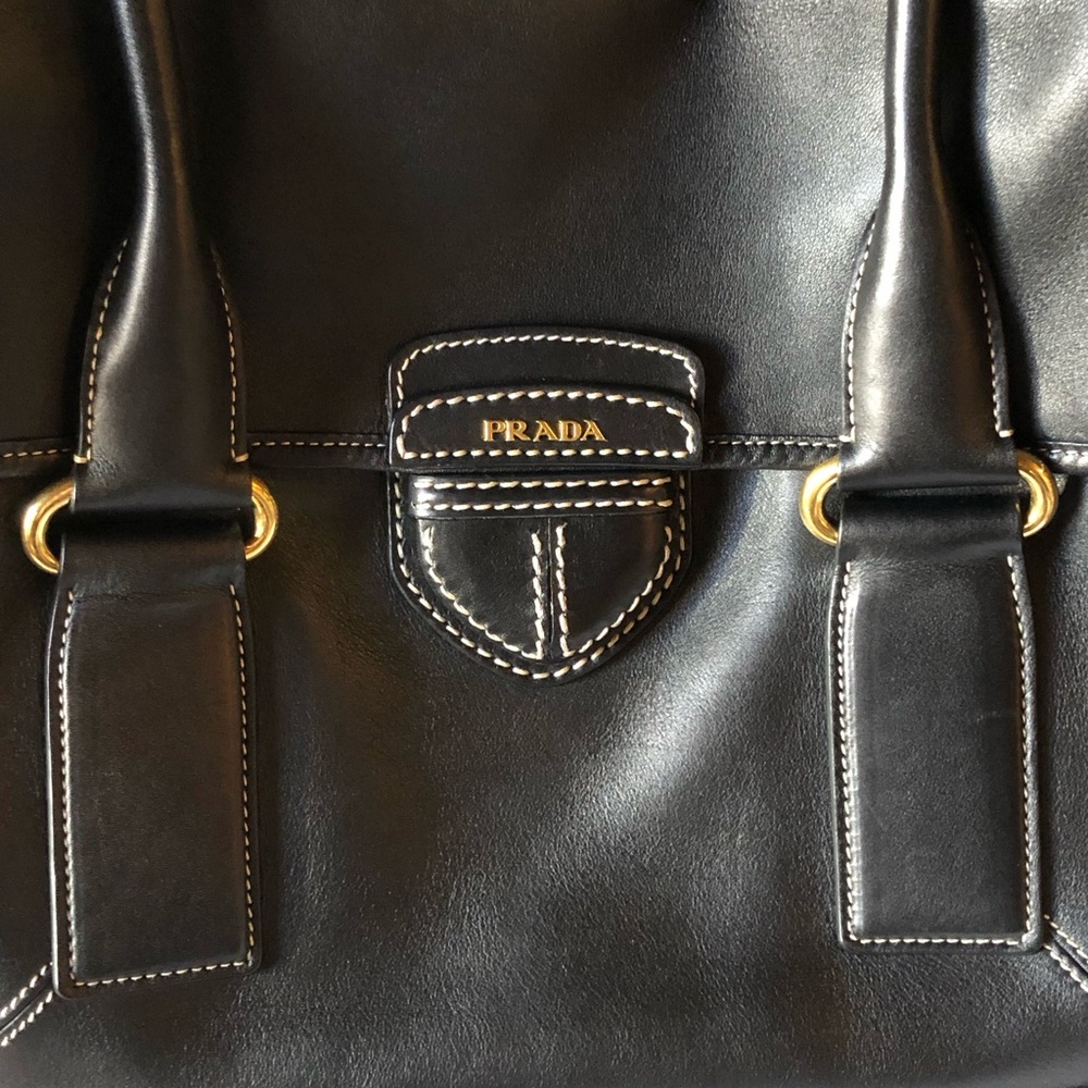 Large Prada Calfskin Leather Satchel - Picture 8 of 8